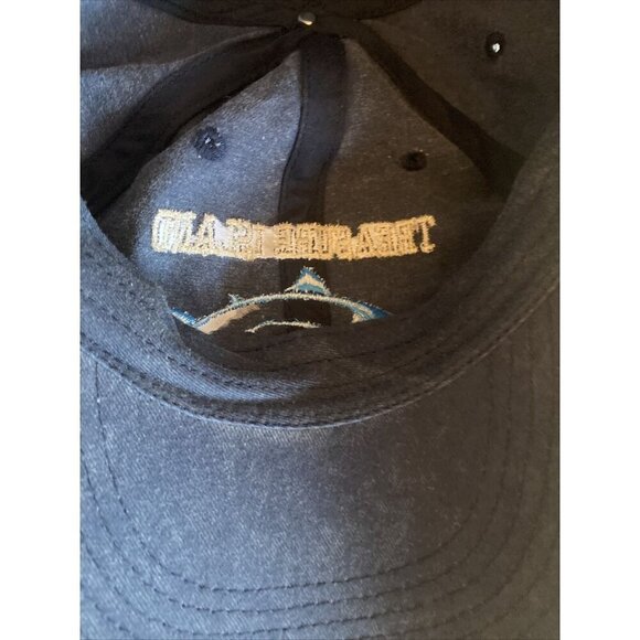 Blue Denim Twill Hat Cap Treasure Island Shark Adjustable Hat Cap - Picture 6 of 7